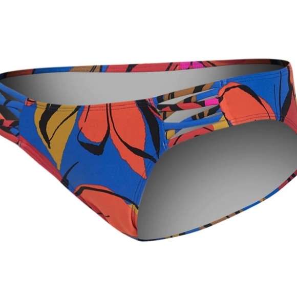 NWT O’Neil Swim Gala Strappy Full Coverage Bikini Bottom‎ Blue Size Large - Picture 7 of 12